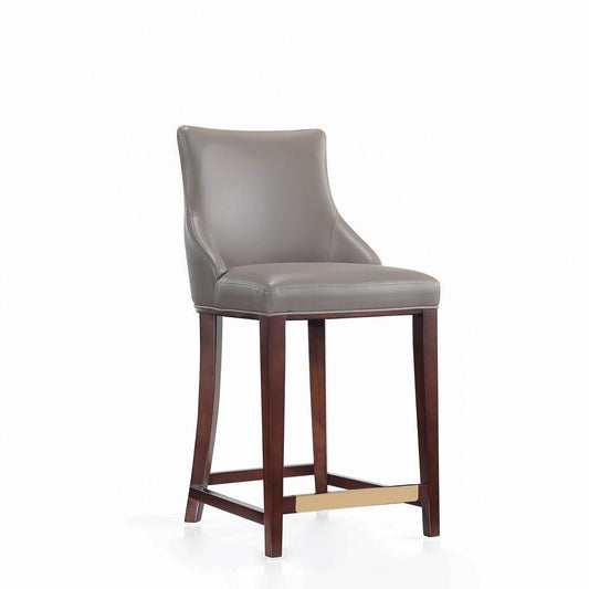 Manhattan Comfort - Shubert Leatherette Counter Stool in Dark Taupe - CS016-DT veiw 2