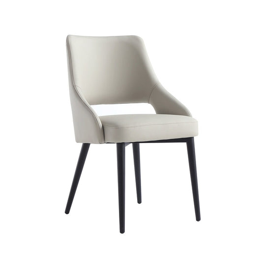 Manhattan Comfort - Tremont Leatherette Dining Chair with Metal Legs in Stone - Set of 2 - 2-DC104-ST veiw 2