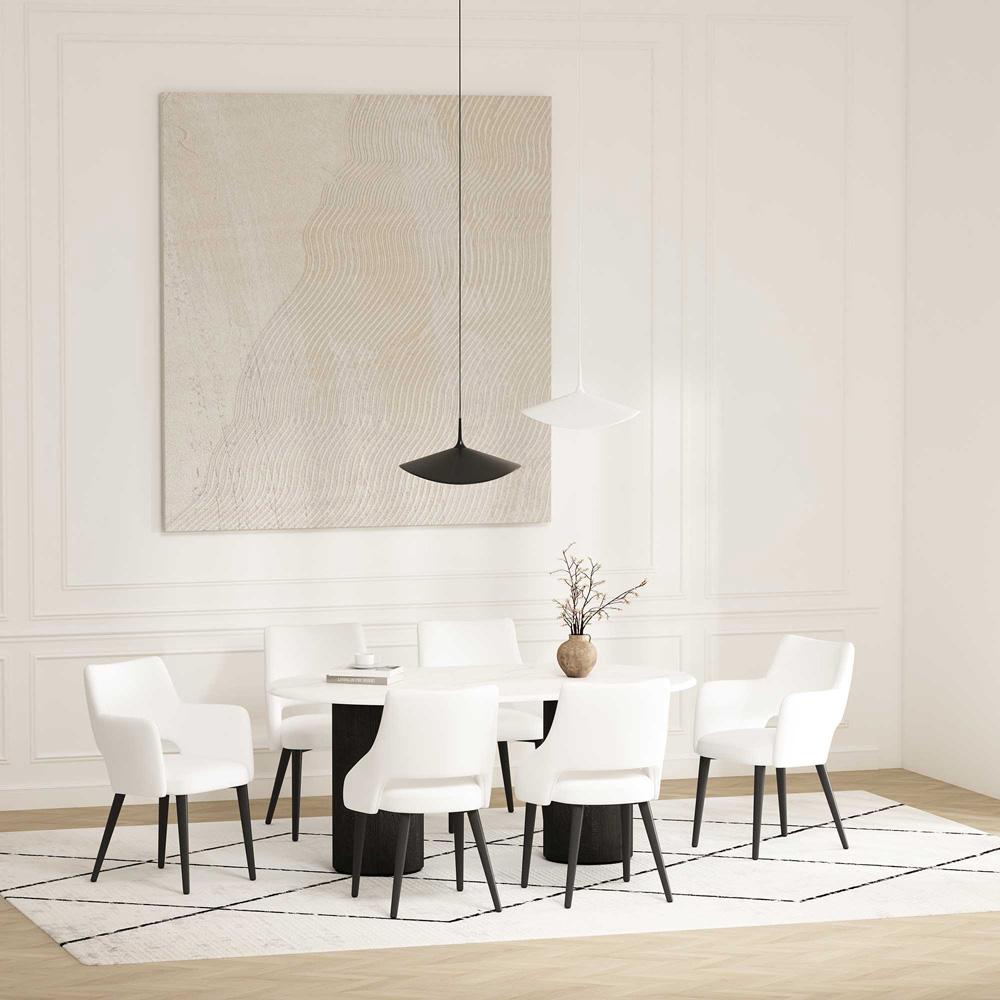 Manhattan Comfort - 6-Piece Tremont Leatherette Dining Chair with Metal Legs in White - 6-DC104-WH veiw 10