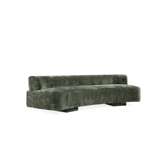 Manhattan Comfort - 3-Piece Verandah Chenille XL Sofa and Accent Chairs with Wood with Fabric Upholstery Legs in Olive Green - 3-SFAC1669-OG veiw 2