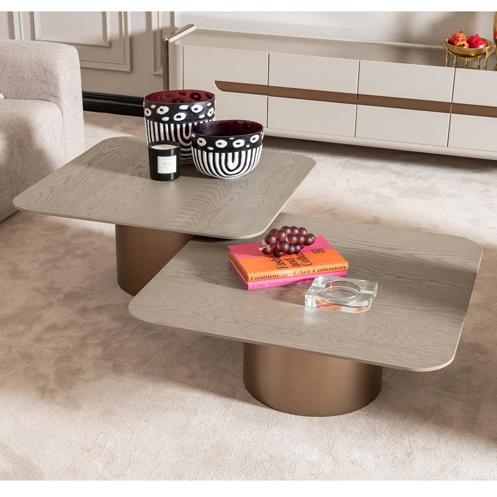 AICO by Michael Amini - Canberra Tall Cocktail Table - Light Ash - LFR-CNBA201-120 veiw 5