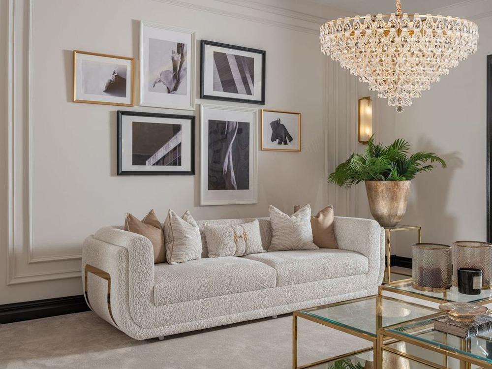 AICO by Michael Amini - Savannah Breeze Standard Sofa - Cashmere/Bright Gold - LFR-SBRZ815-CSM-806 veiw 9
