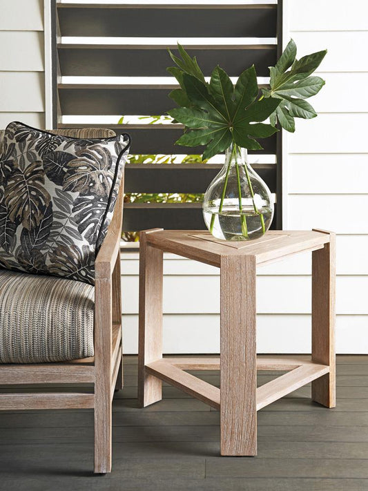 Tommy Bahama Outdoor - Stillwater Cove Triangular End Table, Taupe - 3450-951 veiw 2