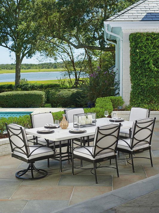 Tommy Bahama Outdoor - Pavlova Rectangular Dining Table, Graphite - 3910-876C veiw 2
