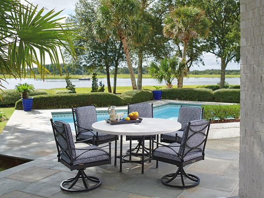 Tommy Bahama Outdoor - Pavlova Round Dining Table, Graphite - 3910-870C veiw 2