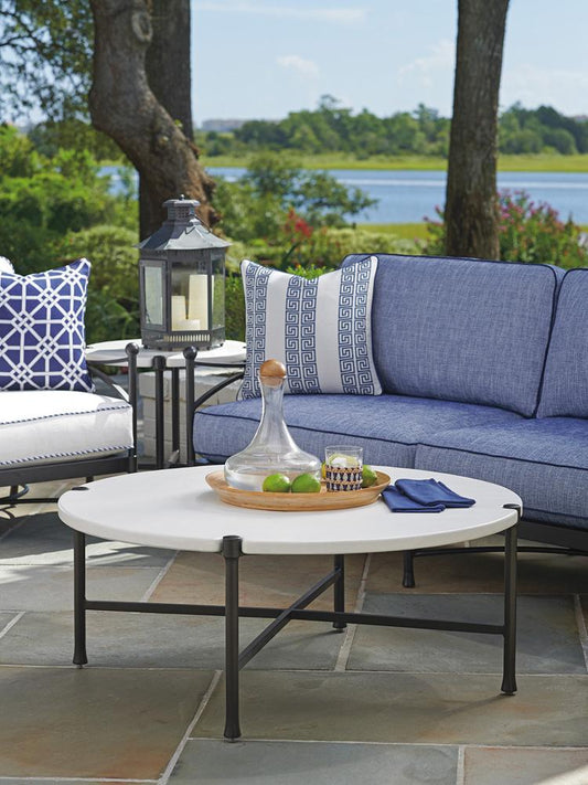 Tommy Bahama Outdoor - Pavlova Round Cocktail Table, Graphite - 3910-943 veiw 2