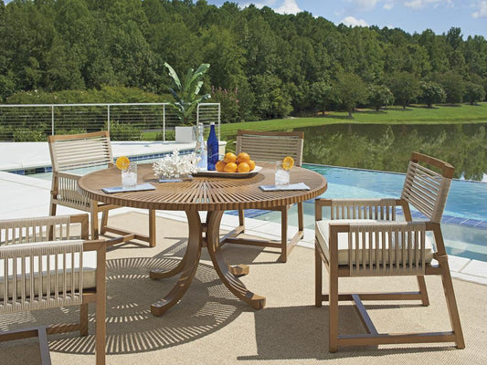 Tommy Bahama Outdoor - St Tropez Round Dining Table, Medium Brown - 3925-875C veiw 2