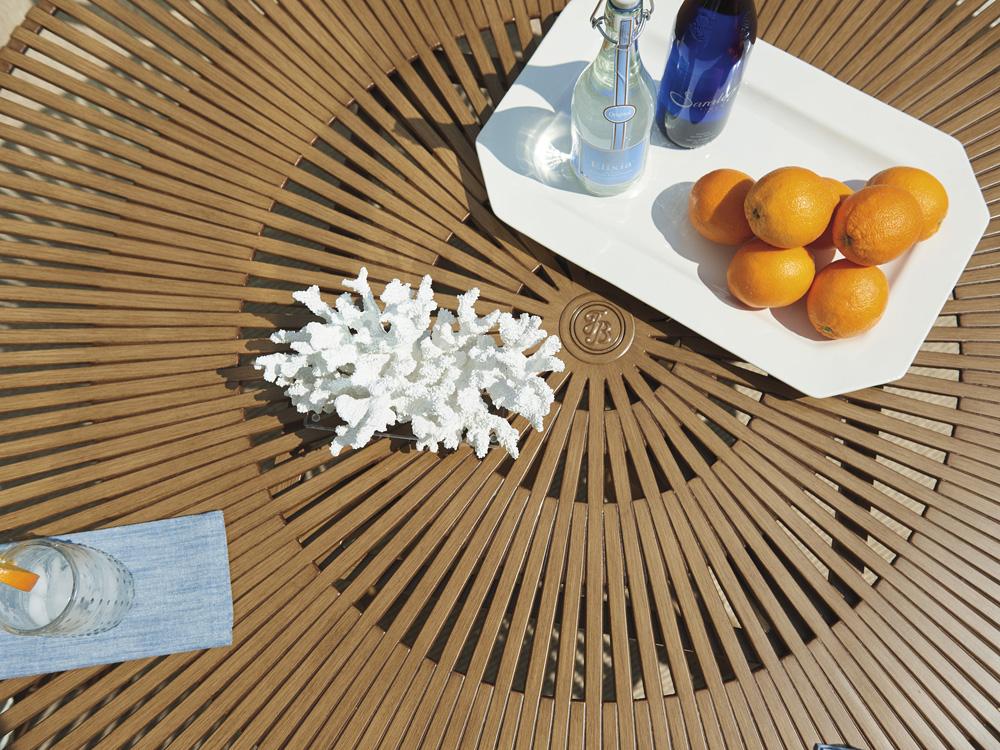 Tommy Bahama Outdoor - St Tropez Round Dining Table, Medium Brown - 3925-875C veiw 3