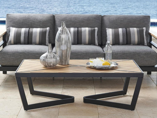 Tommy Bahama Outdoor - South Beach Rectangular Cocktail Table, Obsidian - 3940-943 veiw 2