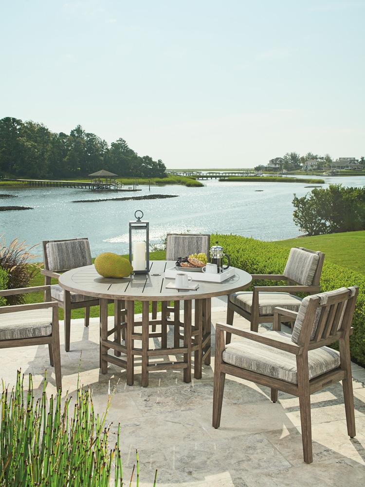 Tommy Bahama Outdoor - La Jolla Round Dining Table, Taupe - 3950-875C veiw 3