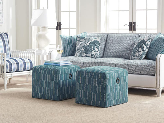 Tommy Bahama Home - Ocean Breeze Jupiter Ottoman, Green - 7758-44-43 veiw 2
