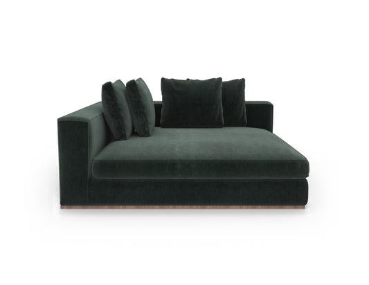 Caracole - Bello Corner Laf Chaise in Green - UPH-024-CHL1-A
