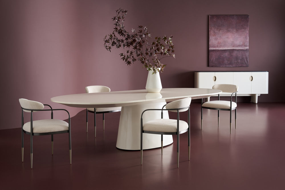 Caracole - Paragon Dining Table in Blanc Gloss - CLA-024-202