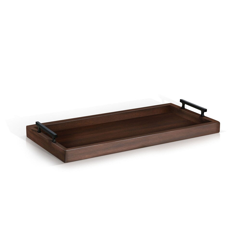 Sunny Designs - Rectangular Tessa Wood Dining Table Tray - Dark Brown - 2151CB veiw 1