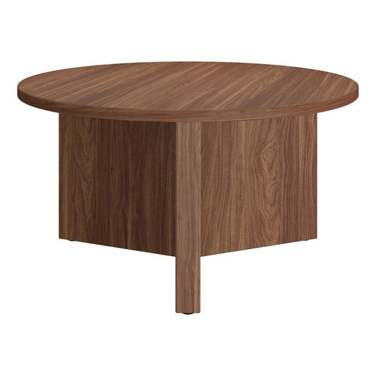 Hudson & Canal - Anders 32in Wide Round Coffee Table in Satin Walnut - CT2329 veiw 2