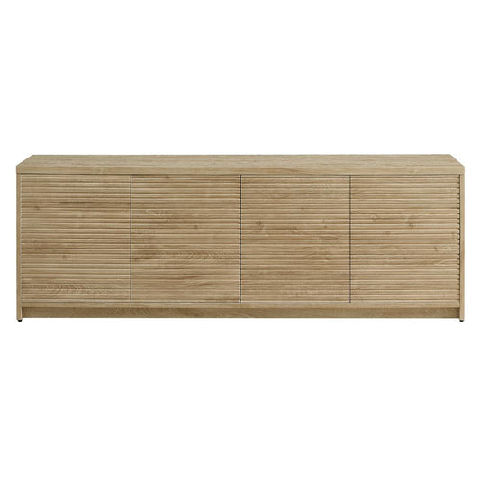 Hudson & Canal - Desmond Rectangular TV Stand for TVs up to 78in in Light Oak - TV2299 veiw 2