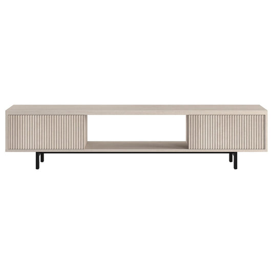 Hudson & Canal - Lucien Rectangular TV Stand for TVs up to 78in in Alder White - TV2297 veiw 2