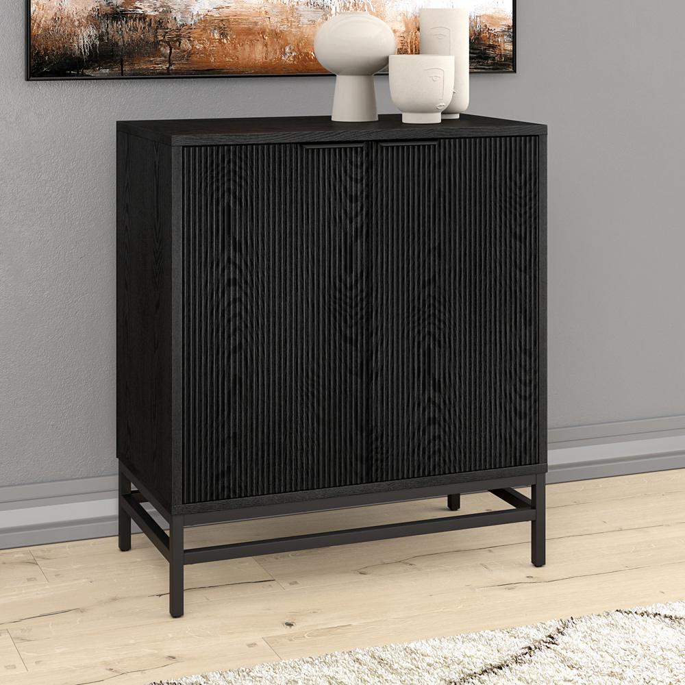 Hudson & Canal - Montello 28in Wide Rectangular Accent Cabinet in Black Grain - AC2285 veiw 4