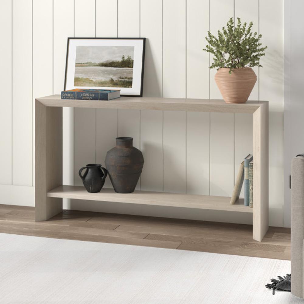 Hudson & Canal - Osman 55in Wide Rectangular Console Table in Alder White - AT2366 veiw 3
