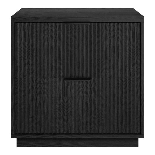 Hudson & Canal - Yarden 24in Wide Rectangular Nightstand in Black Grain - NS2288 veiw 2