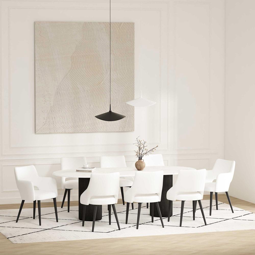 Manhattan Comfort - 8-Piece Tremont Leatherette Dining Chair with Metal Legs in White - 8-DC104-WH veiw 10