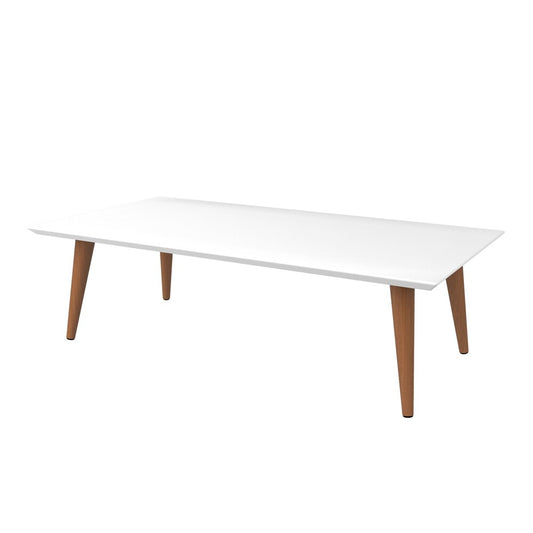 Manhattan Comfort - Utopia 40in Coffee Table with Solid Wood Legs in White Gloss - 89451 veiw 2