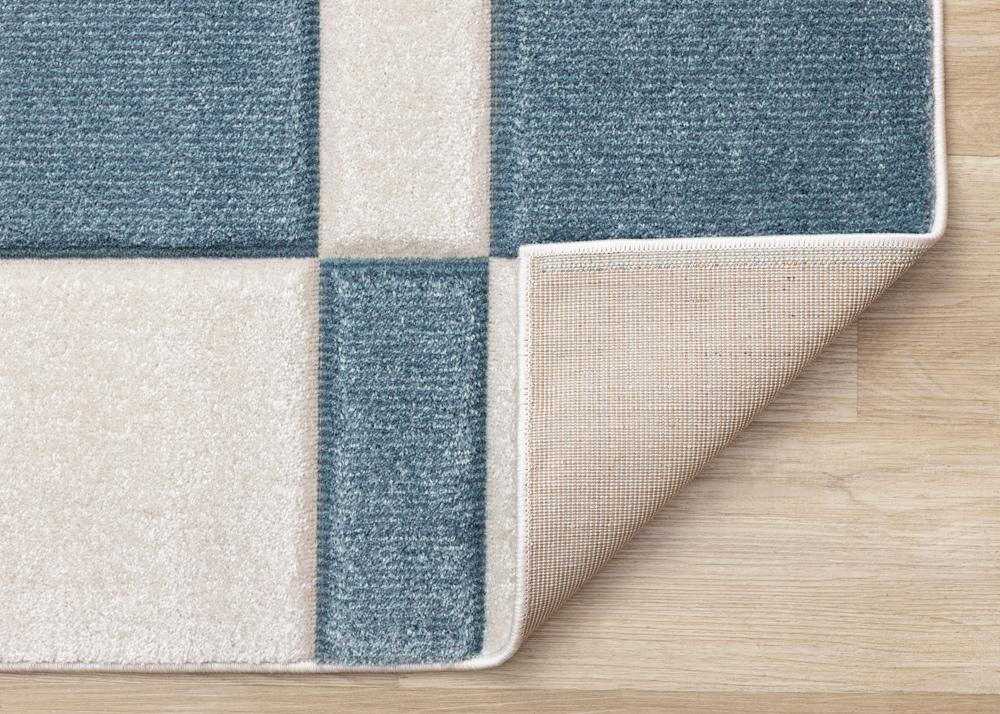 Kalora Interiors - Folio Blue White Banded Rectangle Pattern Rug, 710in x 106in - H824/6242 240320 veiw 5