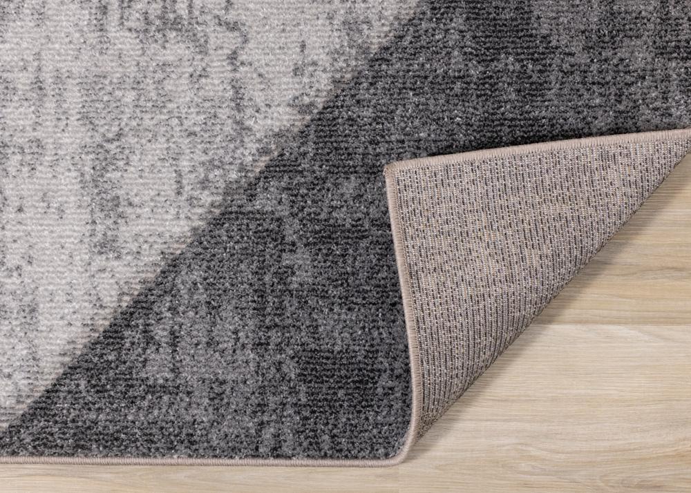 Kalora Interiors - Folio Grey Beige Carved Triangular Pattern Rug, 710in x 106in - F853/6737 240320 veiw 5
