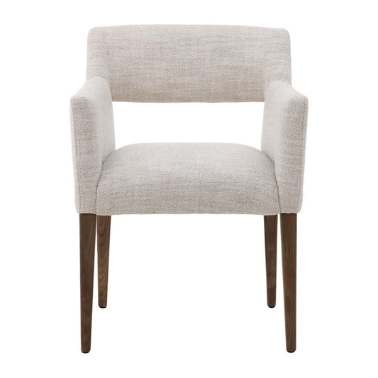Henry & Mason - Brooks Dark Natural Oak and Cream Upholstered Dining Chair - DV7856 veiw 2