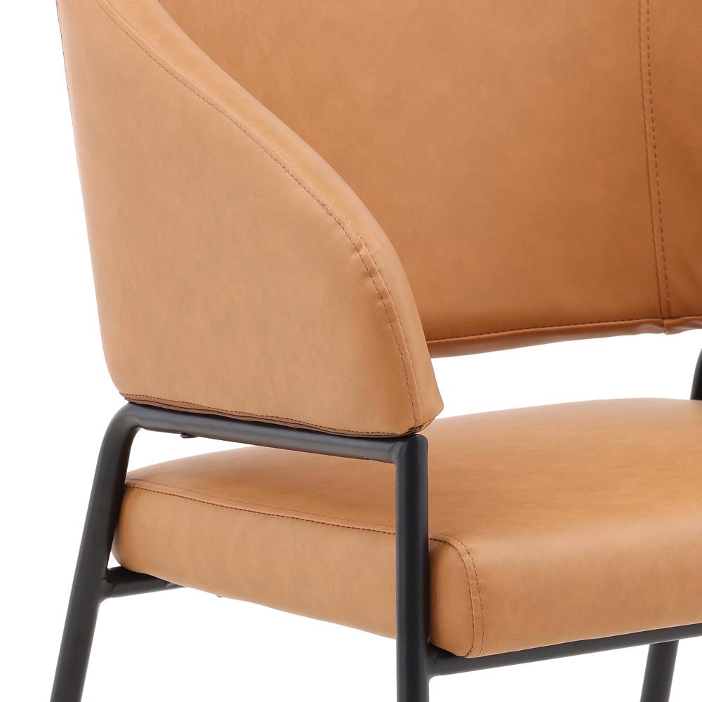 Henry & Mason - Lusk Iron Dining Chair with Camel Faux Leather - Set of 2 - DV7259 veiw 5