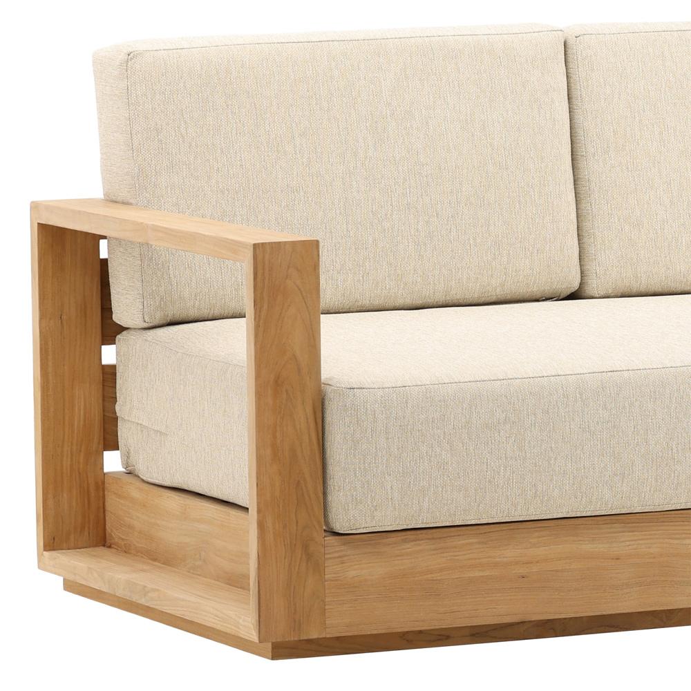 Henry & Mason - Gilbert Teak Wood Outdoor Sofa in Sand Olefin - DV7684 veiw 5