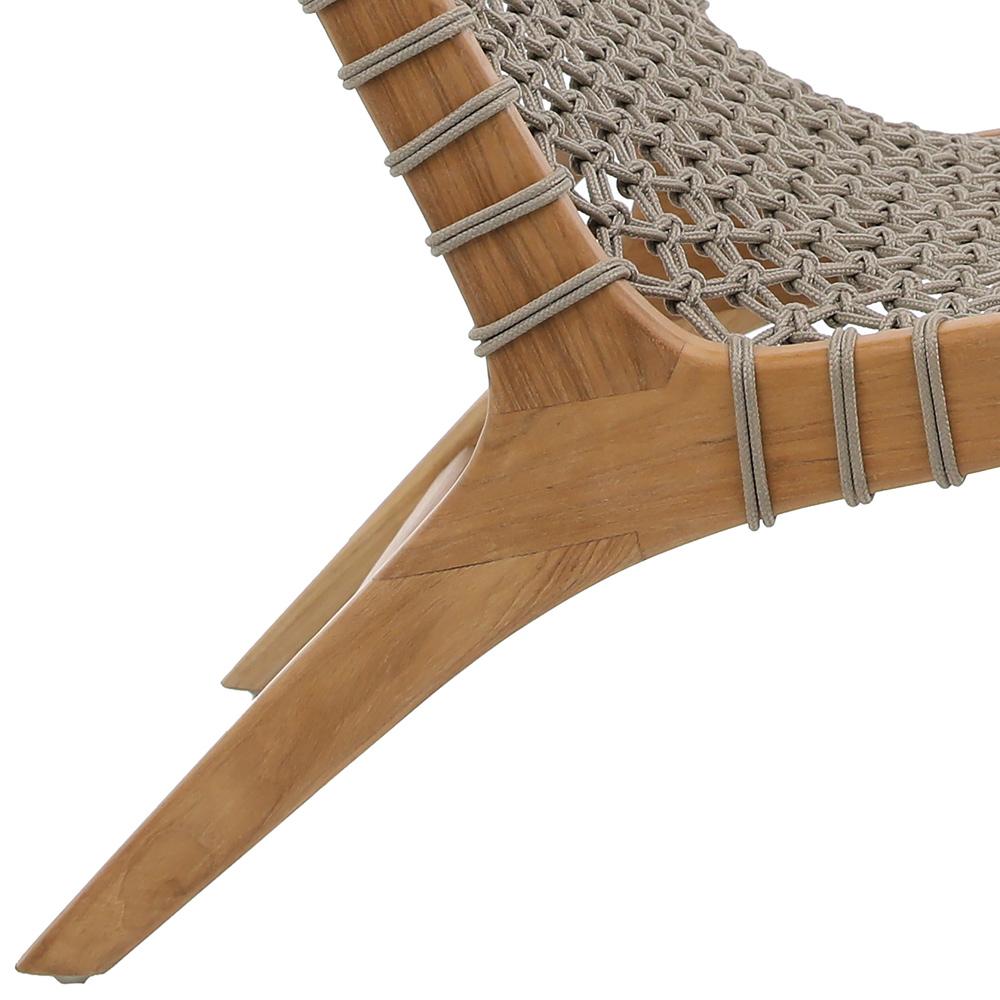 Henry & Mason - Andreti Teak Wood Outdoor Occasional Chair with Taupe Woven Rope - DV7238 veiw 5