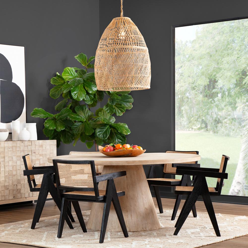 Henry & Mason - Rachel 65in Round Reclaimed Pine Wood Counter Table in Light Warm Wash - DV7432 veiw 4