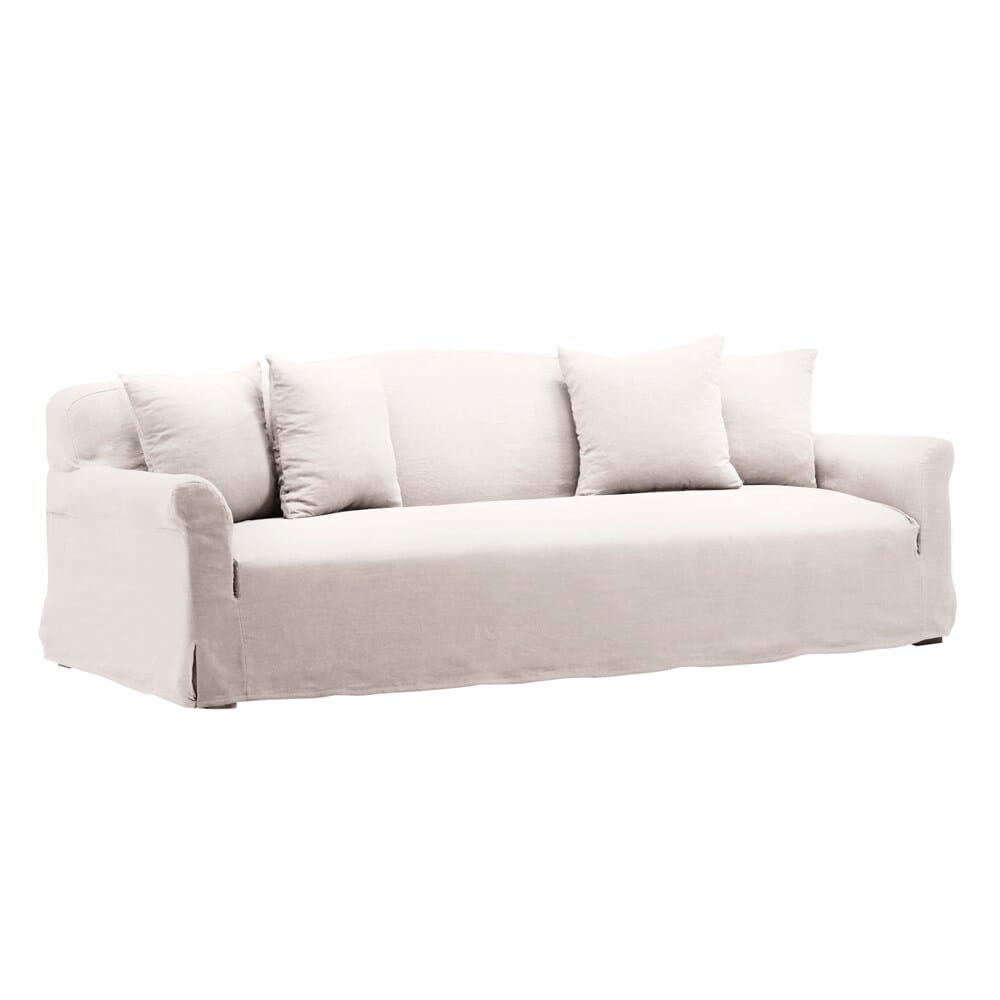 Henry & Mason - Estelle Birchwood Sofa Frame and Slipcover Natural veiw 1