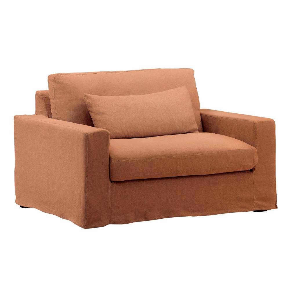 Henry & Mason - Yankee Linen Chair and a Half Frame and Slip Cover Sienna veiw 1
