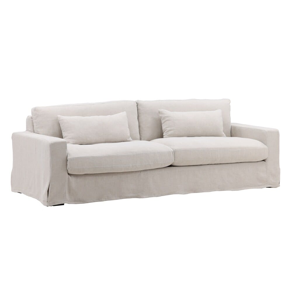 Henry & Mason - Yankee Linen Sofa Frame and Slip Cover Natural veiw 1