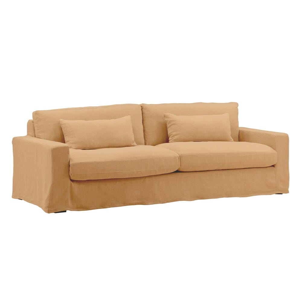 Henry & Mason - Yankee Linen Sofa Frame and Slip Cover Wheat veiw 1