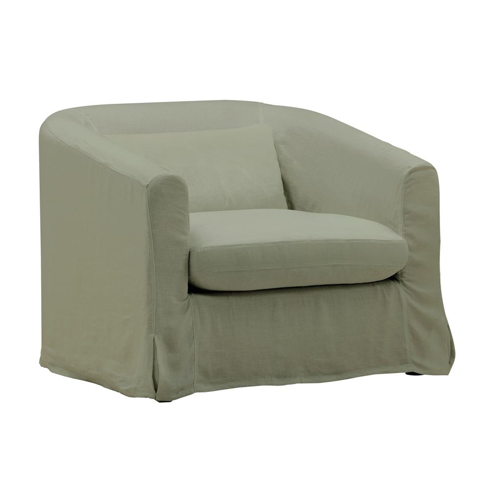 Henry & Mason - Henderson Birch Wood Slipcover Chair Frame and Slipcover in Forest veiw 1