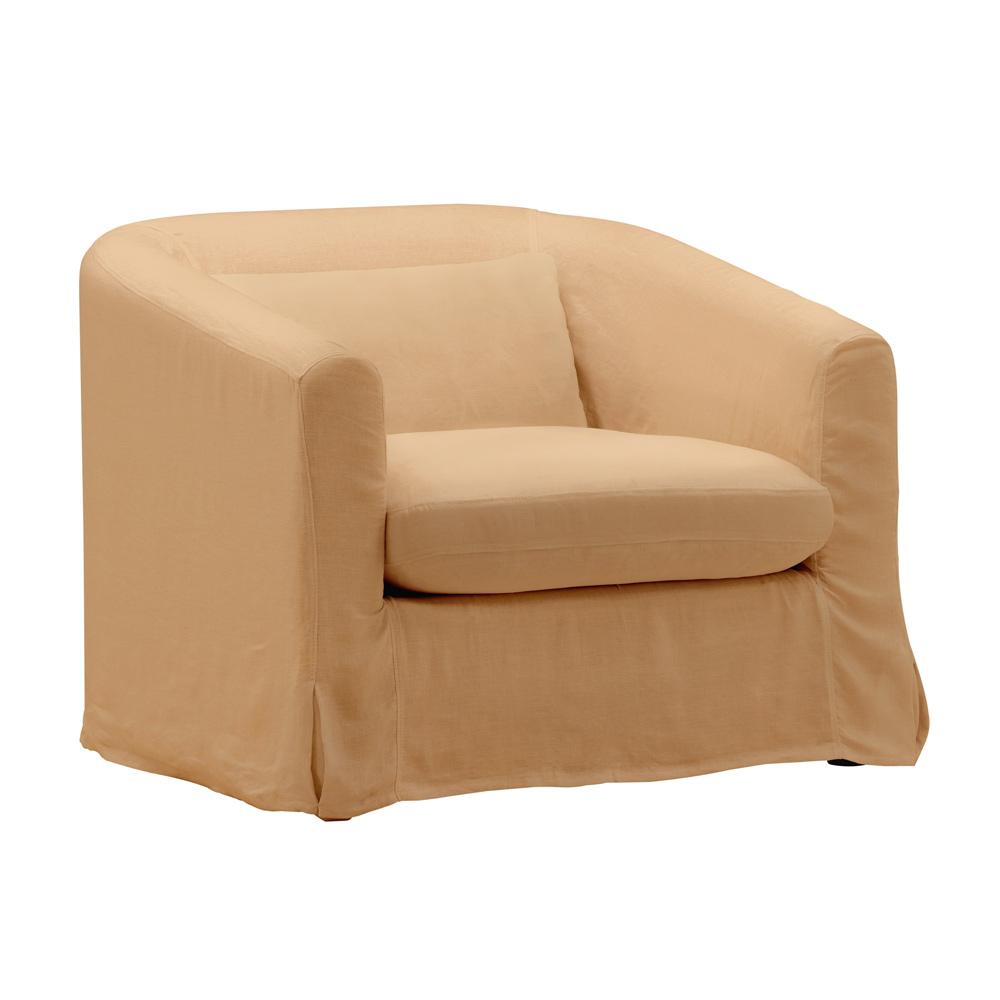 Henry & Mason - Henderson Birch Wood Slipcover Chair Frame and Slipcover in Wheat veiw 1