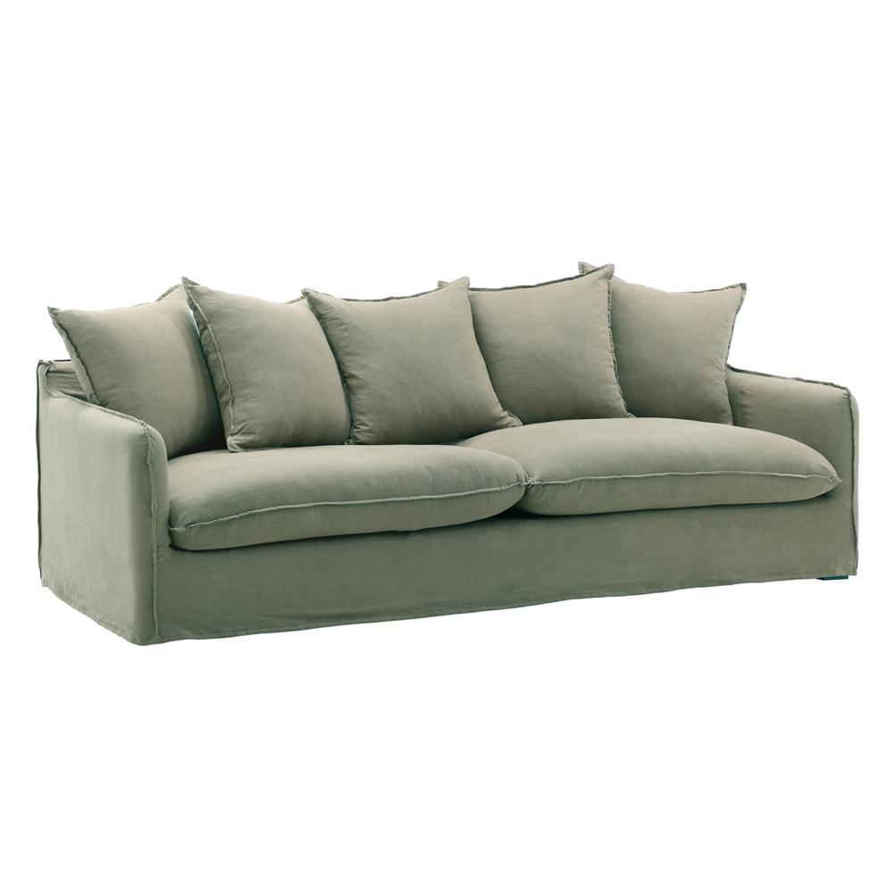 Henry & Mason - Desi Birchwood Sofa Frame and Slipcover Forest veiw 1
