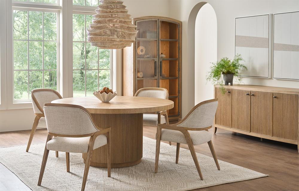 Universal Furniture - Carmen Round Dining Table - Skylark - U428A656 veiw 5