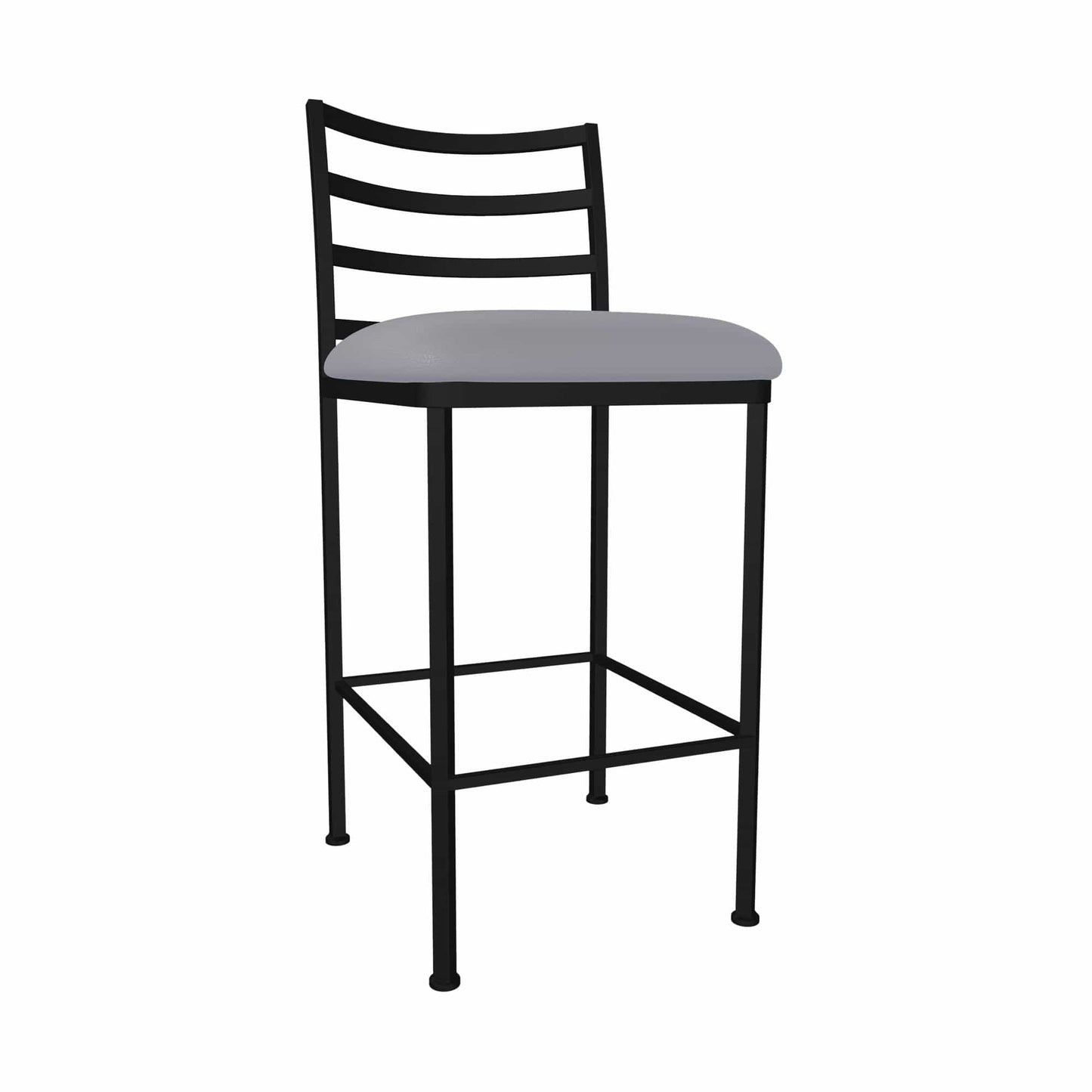 Wesley Allen - Harper 26in Counter Height Stool in Charcoal Gray Vinyl with a Hand Powder-Painted Sable Onyx Finish - B231H26-XS-MB-DST veiw 1