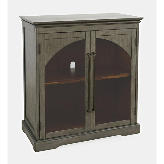 Jofran - Archdale 33in Gothic Arch Transitional Accent Storage Cabinet with Glass Doors in Grey - 2294-33 veiw 2