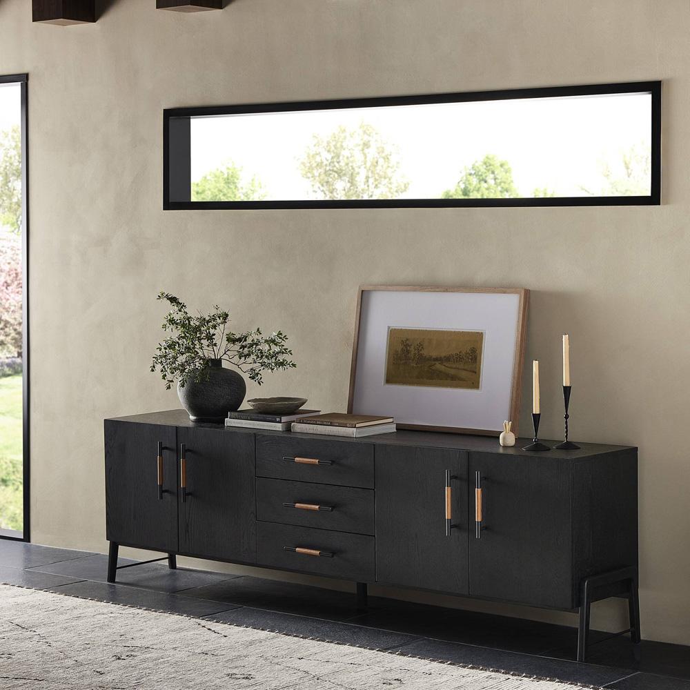 Four Hands - Filmore - Rosedale Media Console - Chaps Sand - Ebony Oak Veneer - 108672-004 veiw 12