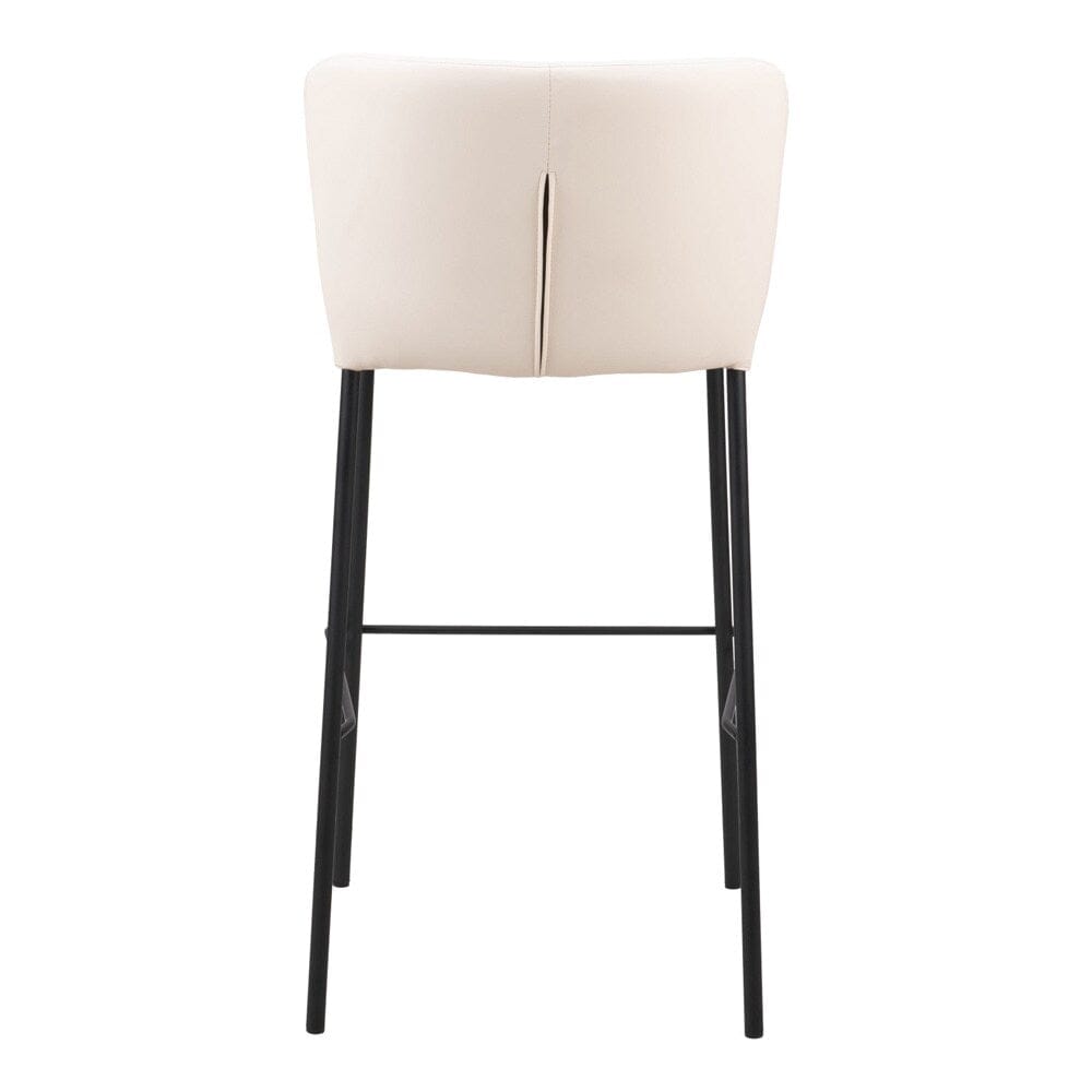 Zuo Modern - Linz Barstool (Set of 2) Cream - 109782 veiw 4