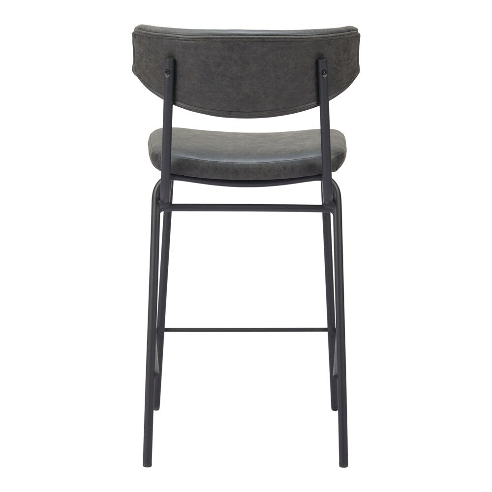 Zuo Modern - Charon Counter Stool (Set of 2) Vintage Black - 110263 veiw 4