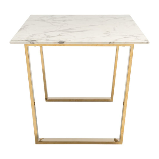 Zuo Modern - Atlas Dining Table White & Gold - 100652 veiw 2