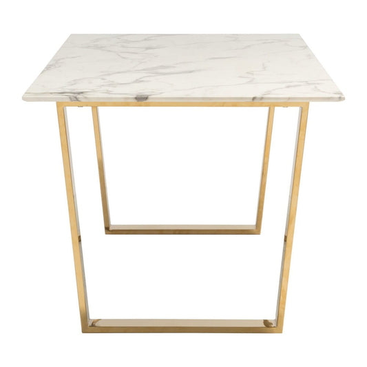 Zuo Modern - Atlas Dining Table White & Gold - 100652 veiw 2