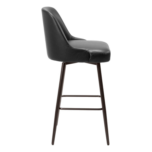Zuo Modern - Keppel Swivel Barstool Black & Bronze - 109975 veiw 2