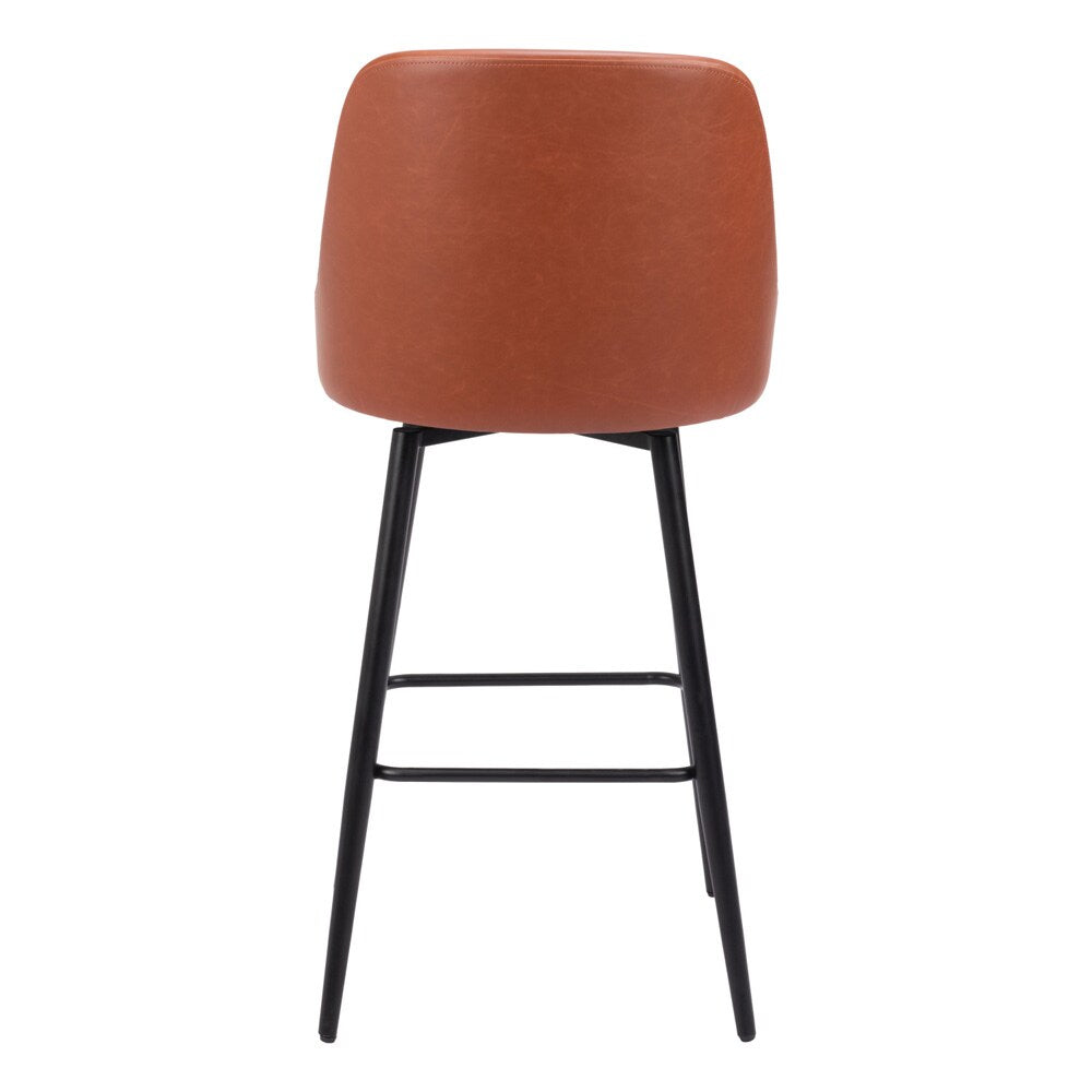 Zuo Modern - Keppel Swivel Barstool Brown - 109974 veiw 4